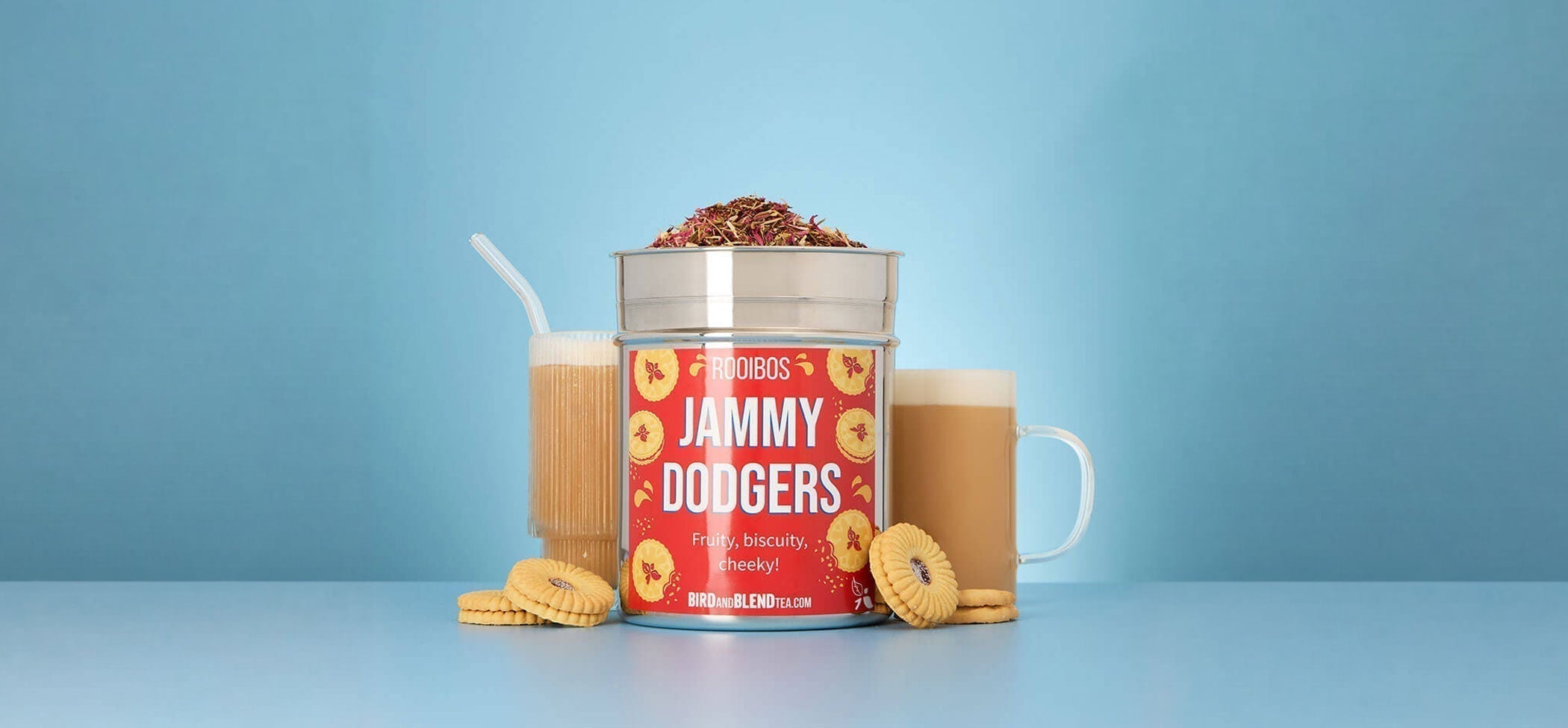 Jammy Dodgers Iced Tea Latte | Bird & Blend Tea Co.