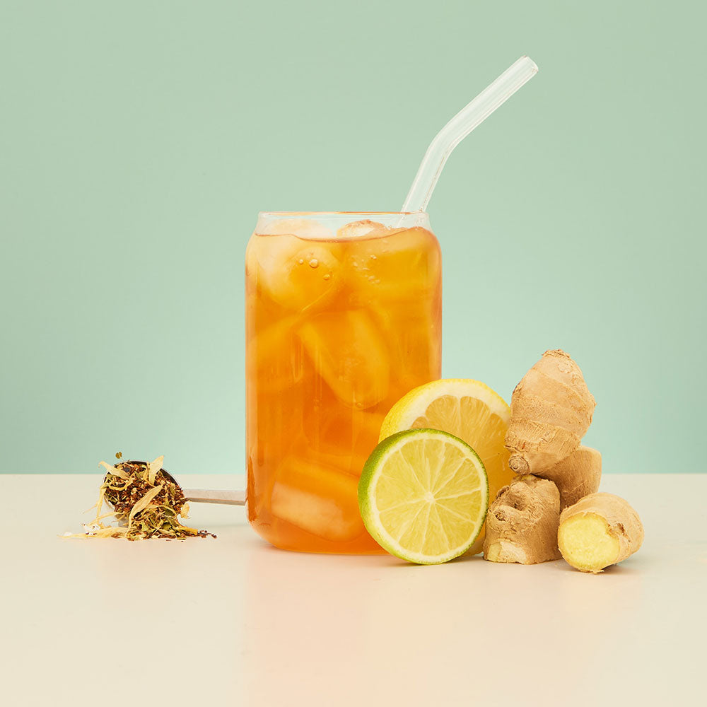 ginger beer flavoured iced rooibos tea