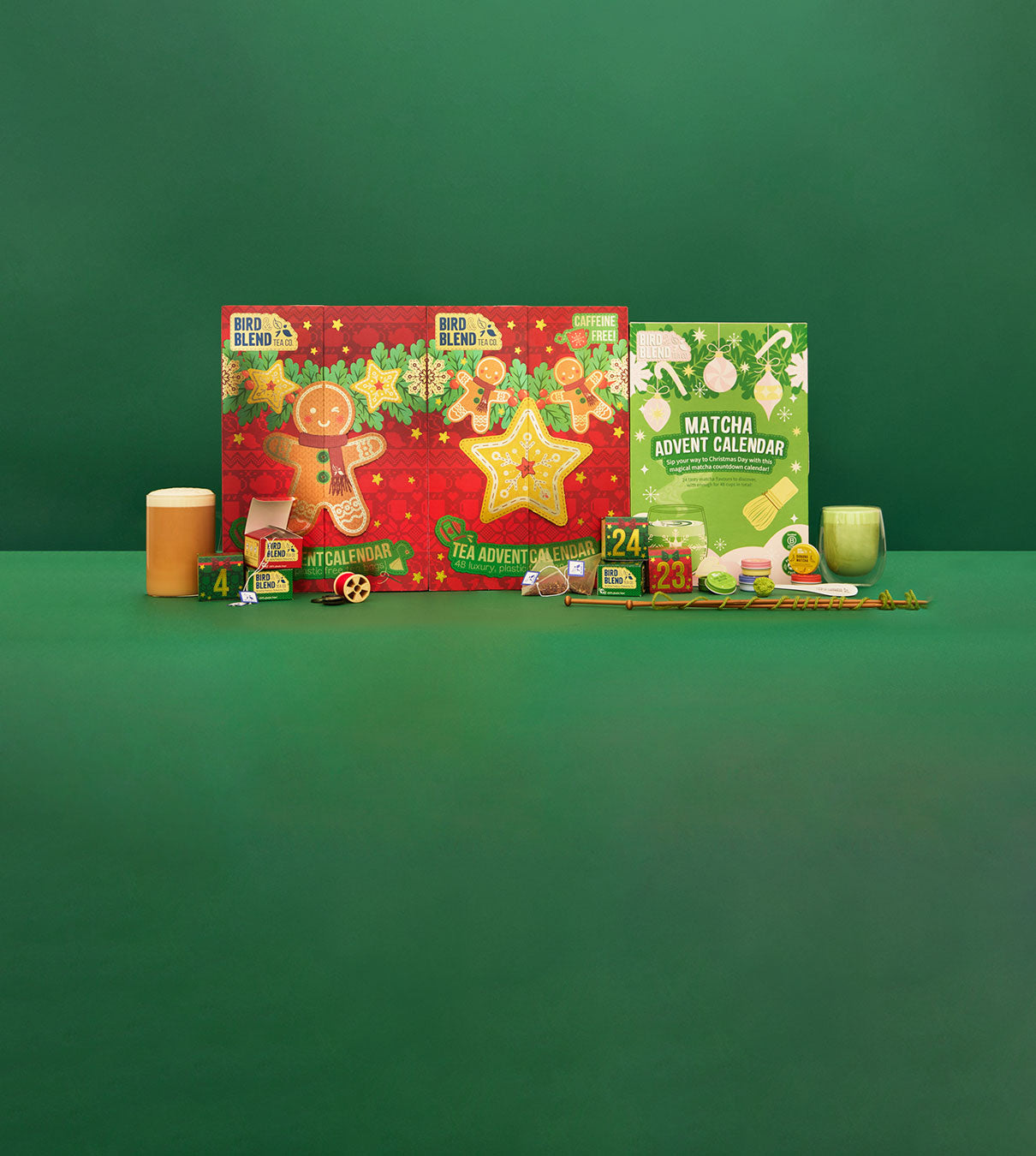 tea and matcha advent calendars limited edition together