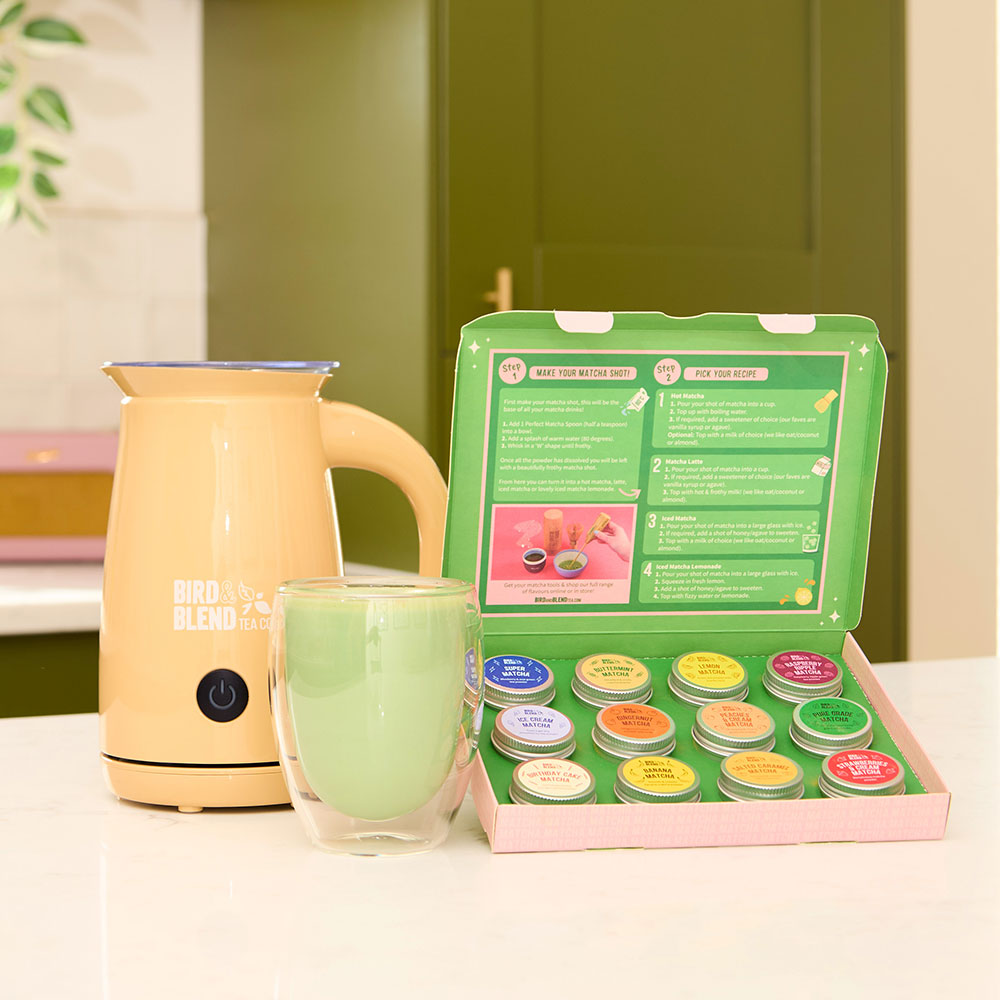 magical matcha selection box and bamboo matcha whisk