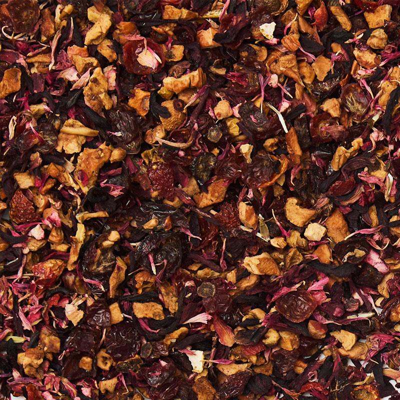 cherrified loose leaf tea flat lay