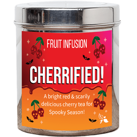 cherrified stylised spooky digital tea tin