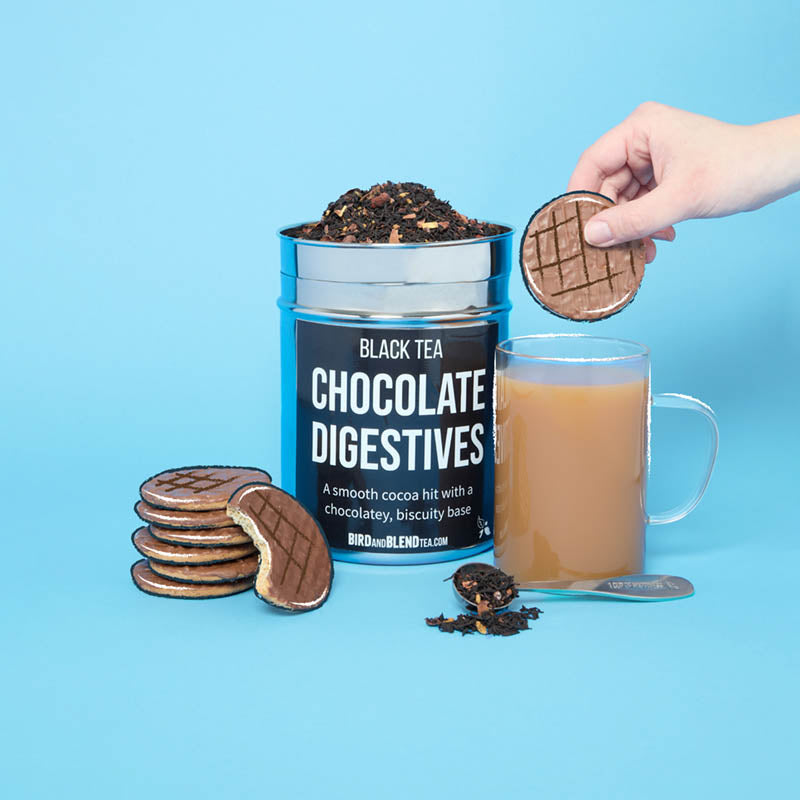 chocolate digestives tea dunking biscuit