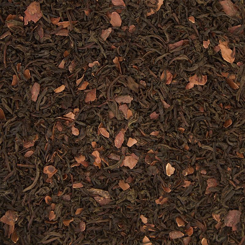 chocolate earl grey flat lay