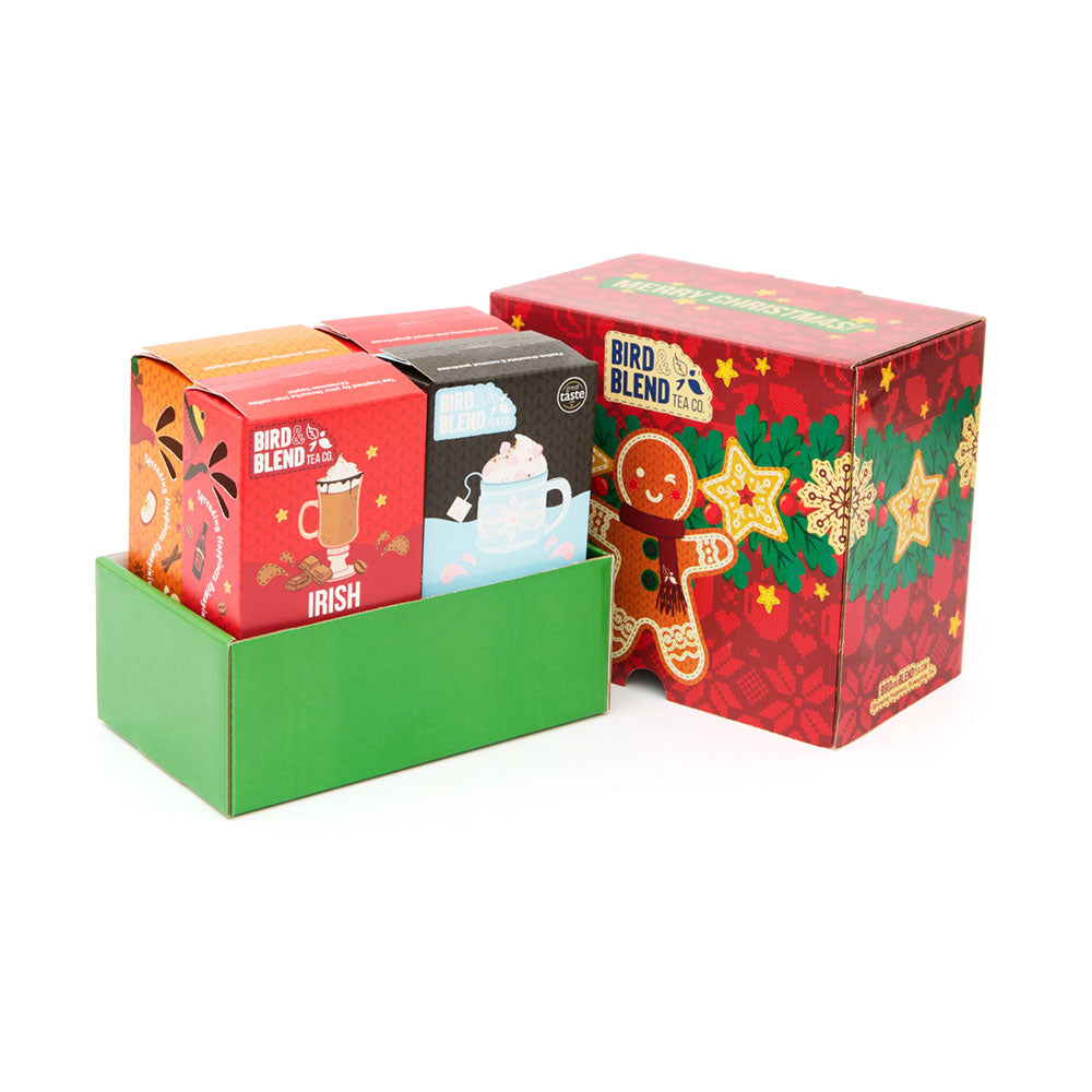 christmas tea bag selection box open