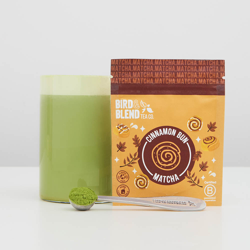 cinnamon bun matcha tea powder