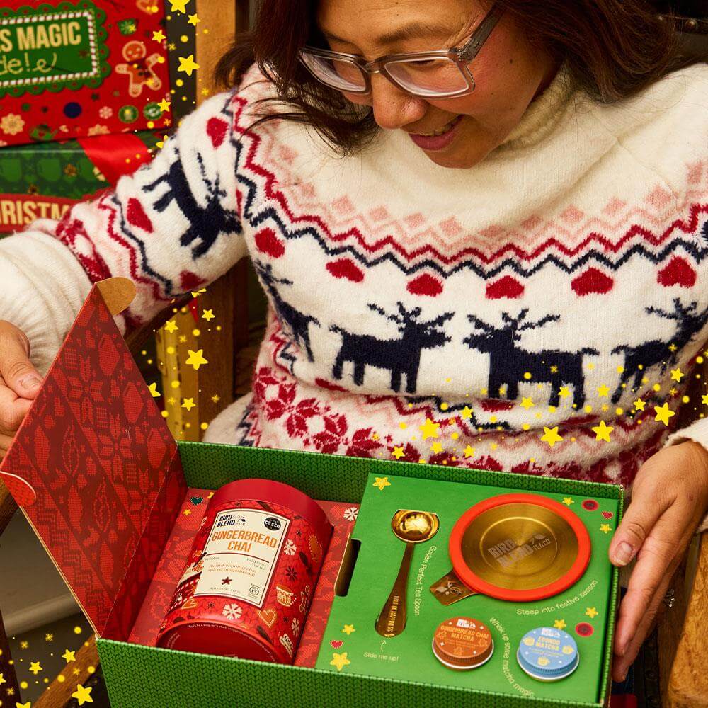 complete christmas collection open happy customer gift opening