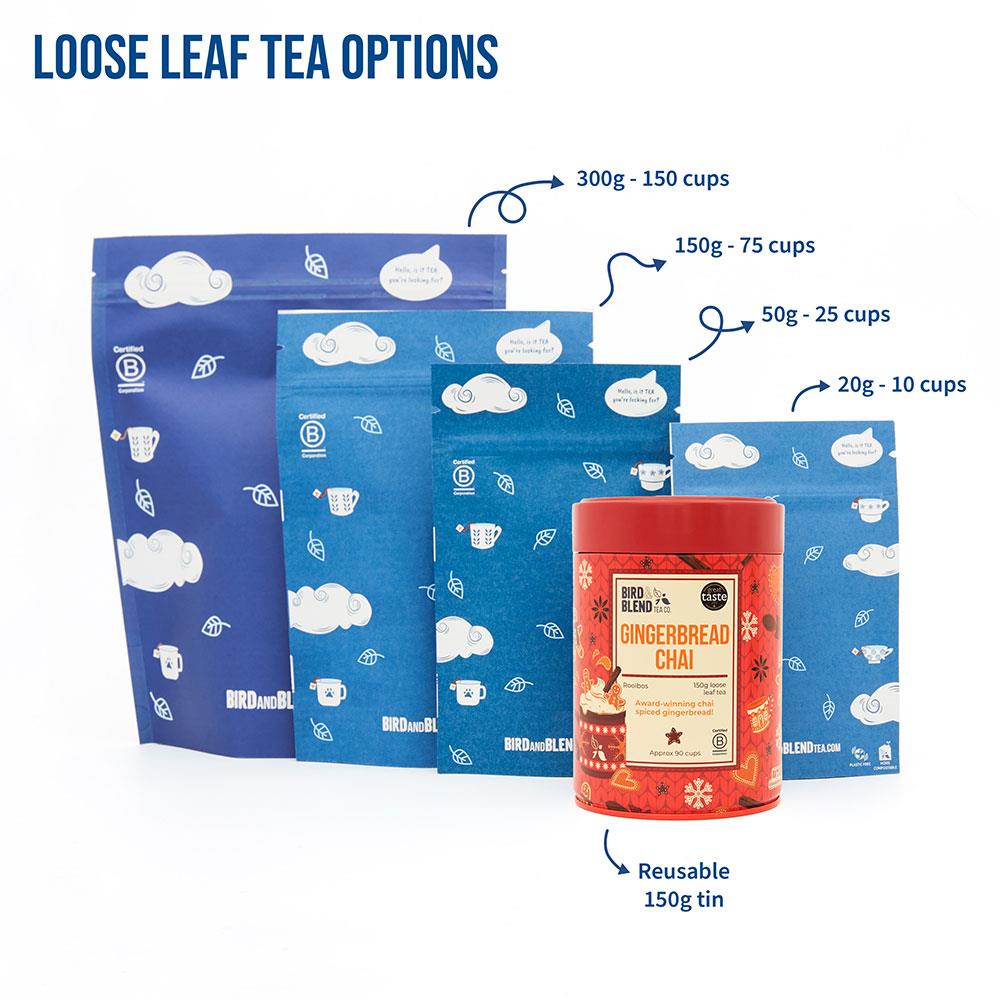 gingerbread chai loose leaf tea options
