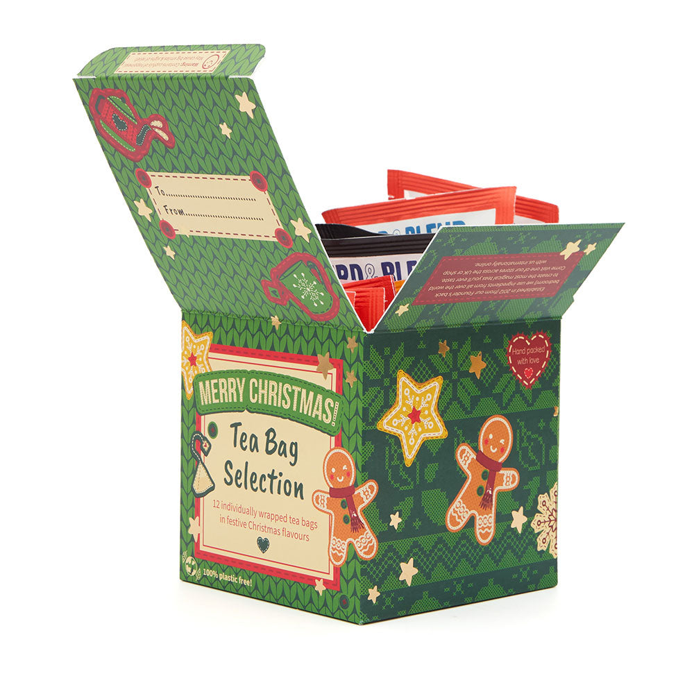 green christmas cube open