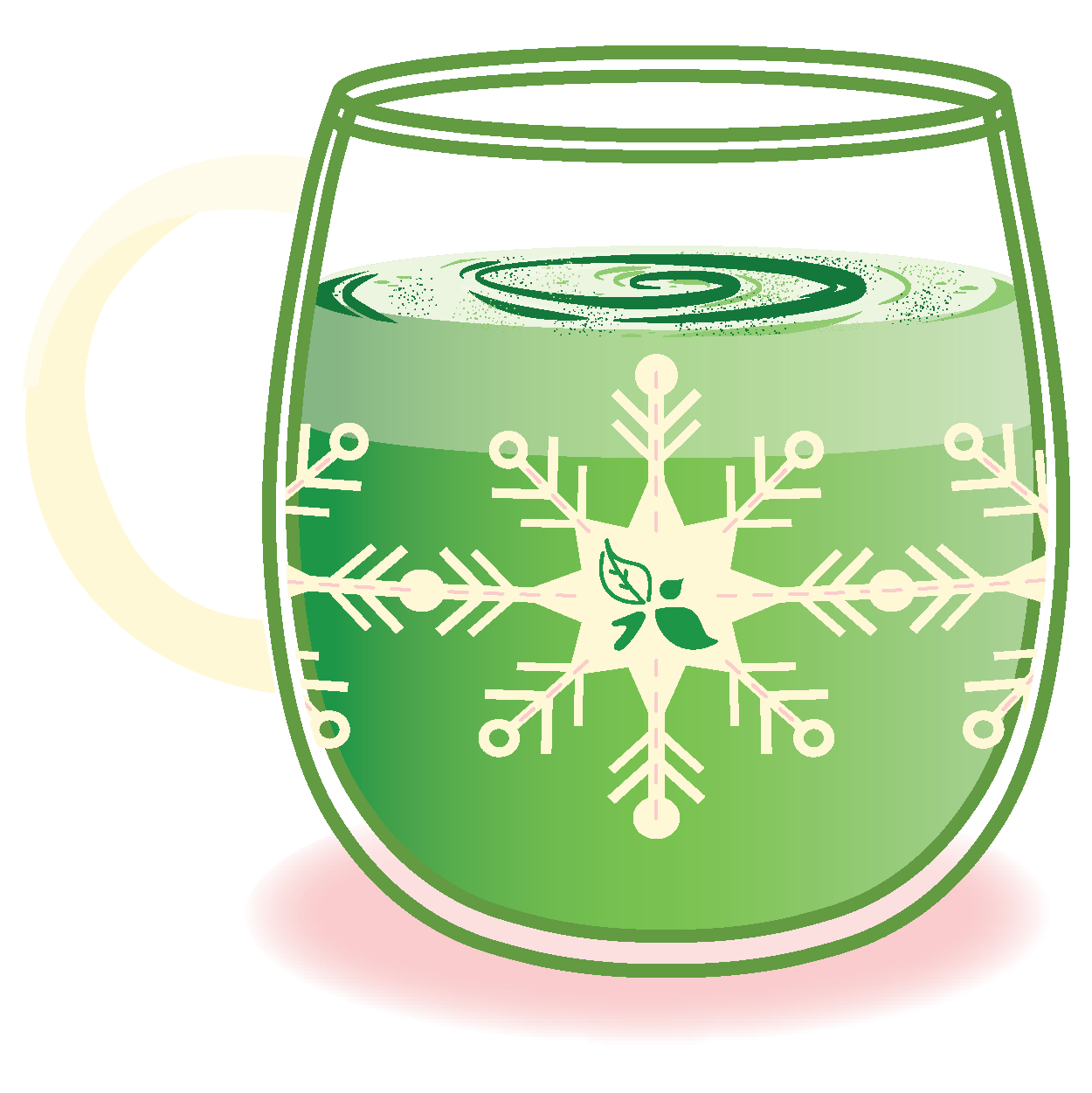 Christmas matcha latte
