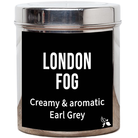 london fog tea tin