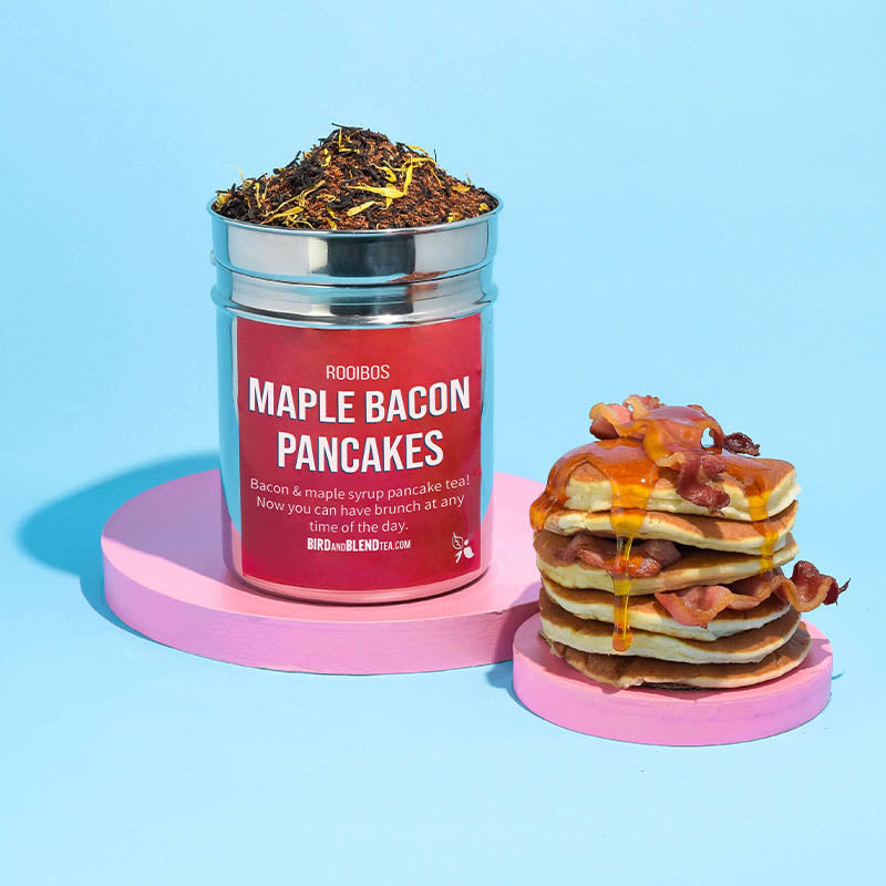 maple bacon pancakes tea tin