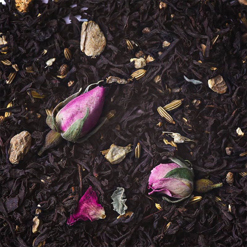 rose and cardamom chai black tea blend