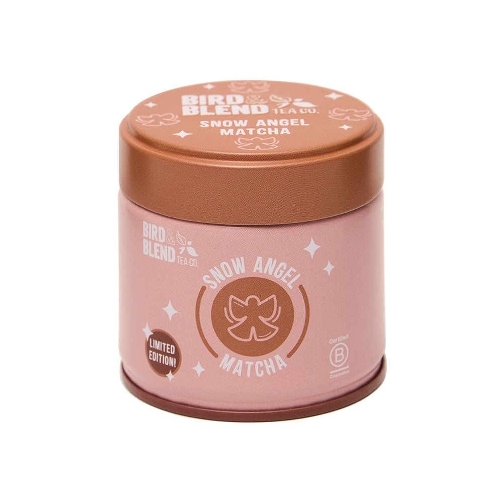 Snow angel matcha tin