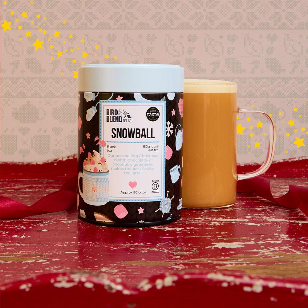 snowball custom caddy with hot tea