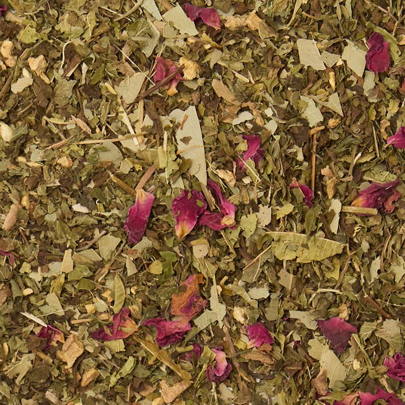 spa day loose leaf tea flat lay