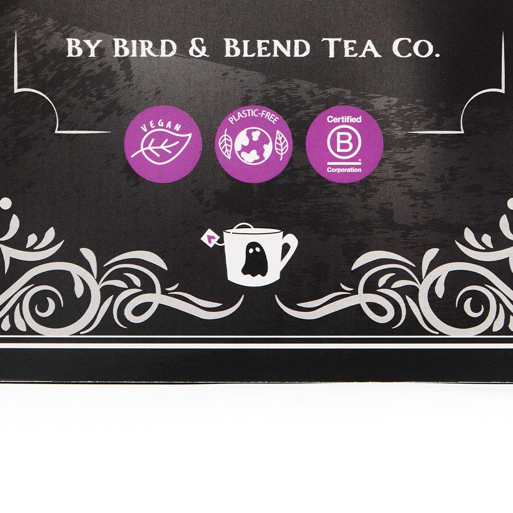 spooky countdown calendar vegan, plastic-free and b-corp eco highlight packaging details