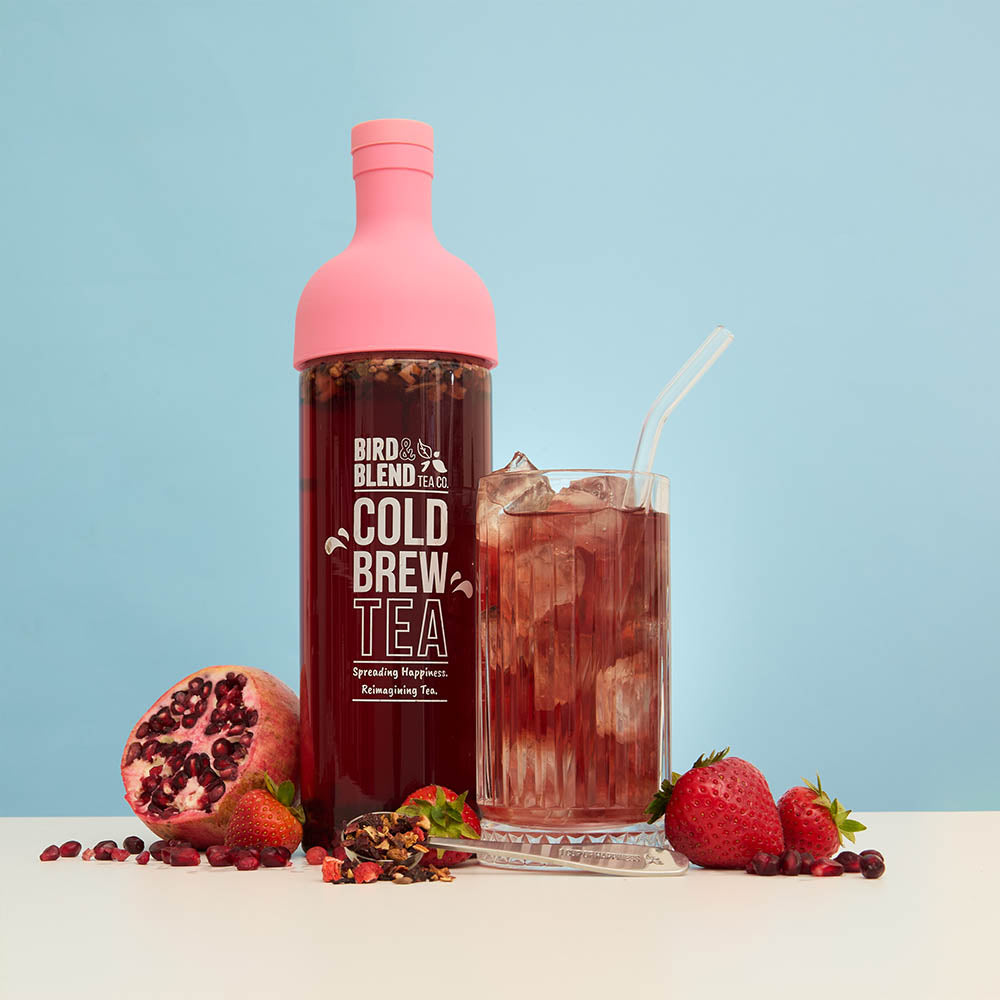 strawberry and pomegranate tea iced cold brew