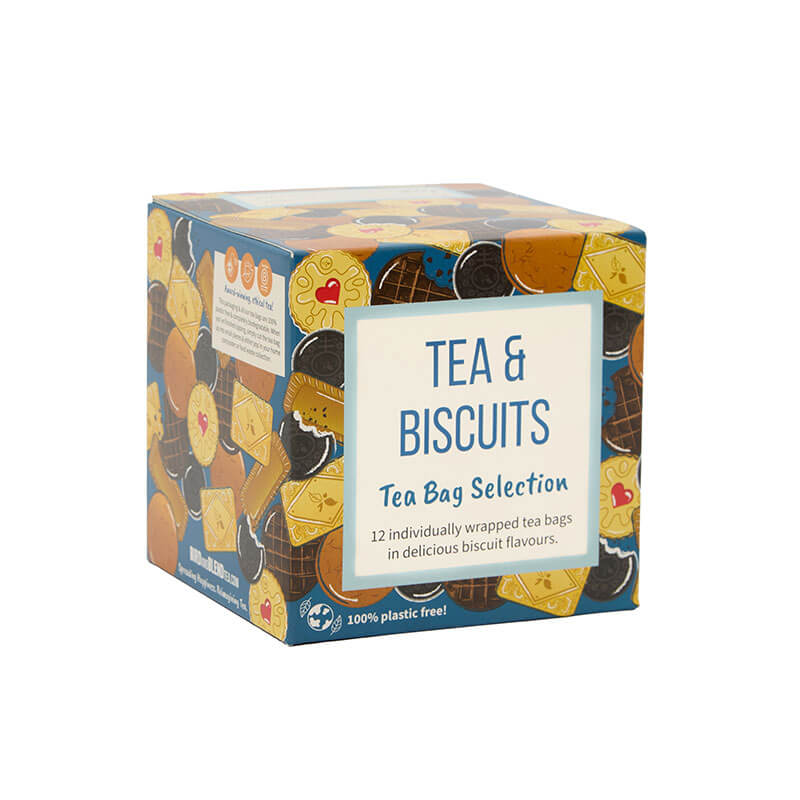 tea and biscuits tea bag selection gift cube