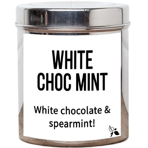white choc mint tea tin