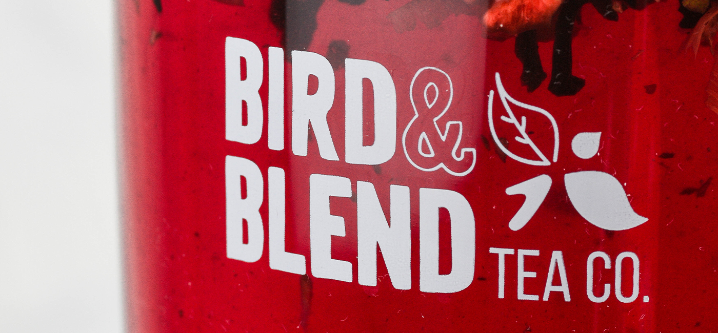 Close up Brewdini Bird & Blend logo