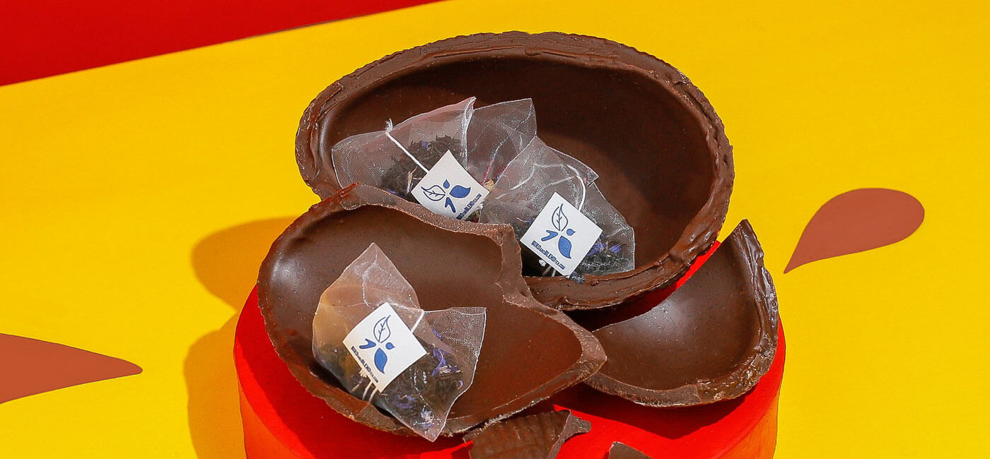 Eco tea infused chocolate Easter Eggs