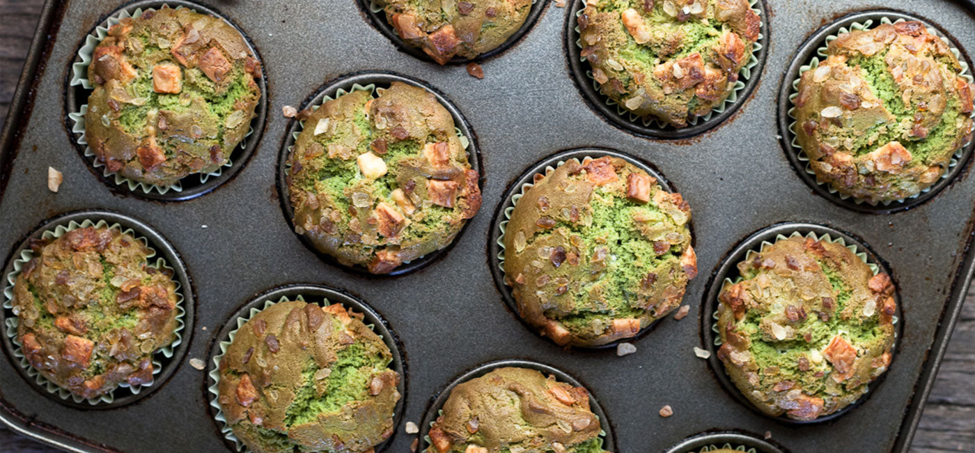 White Chocolate & Matcha Muffins