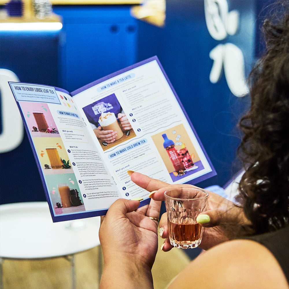 tea blending workshop reading leaflet