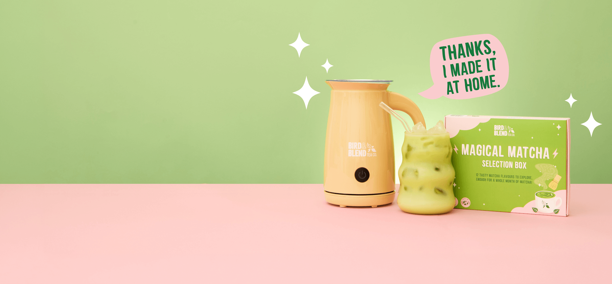 bamboo gloss matcha magic whisk & iced tea latte & magical matcha tea selection box desktop