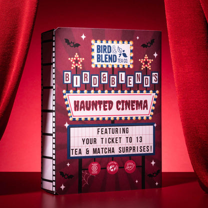 bird &amp; blend tea co spooky haunter cinema themed spooky countdown tea &amp; matcha calendar