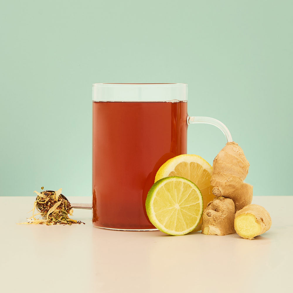 ginger beer flavoured hot rooibos tea