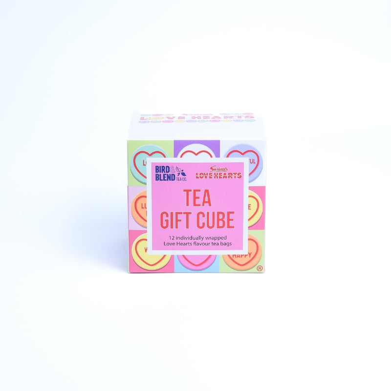 love hearts swizzels gift cube front image