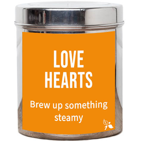 love hearts tea tin