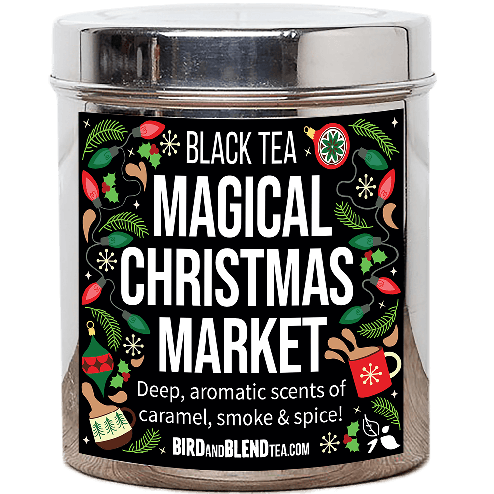 Magical Christmas Market loose leaf custom tea tin