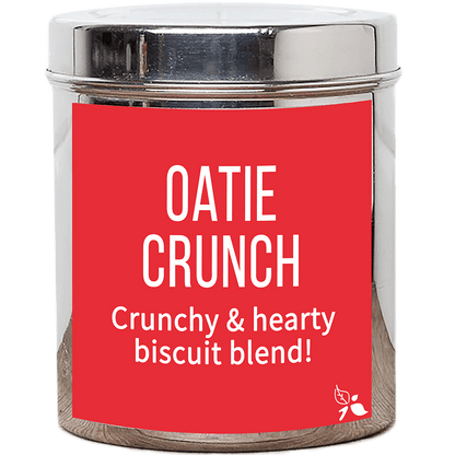 Oatie crunch custom loose leaf tea tin