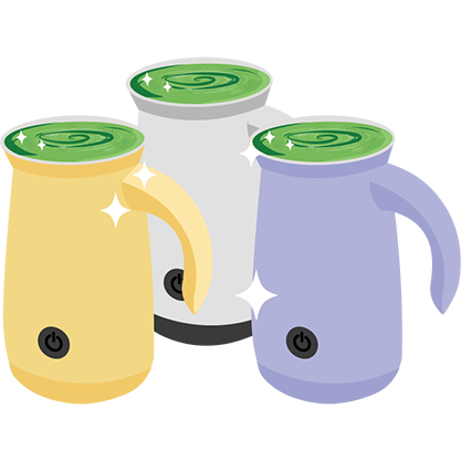  all 3 colourways of matcha latte magic whisk 