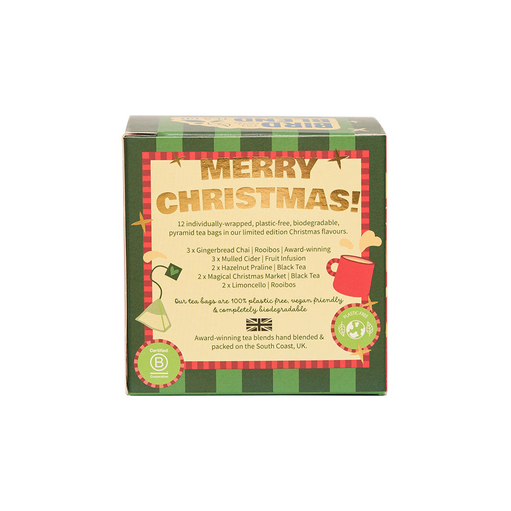 back of christmas gift cube