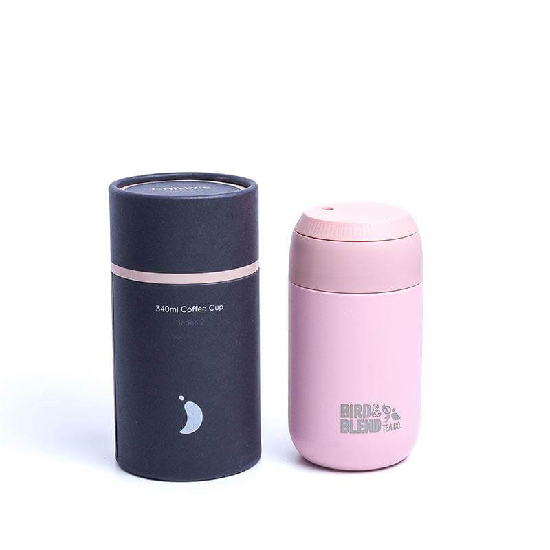 blue pink Chilly's Series 2 travel cup