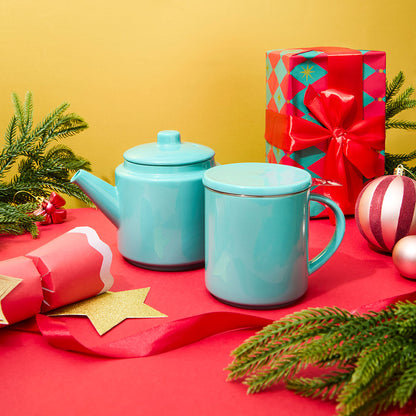 Breezy Blue Infuser Teapot &amp; Mug