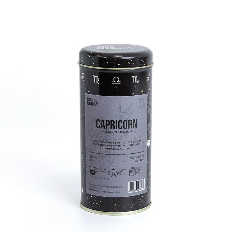 Capricorn zodiac loose leaf tea tin