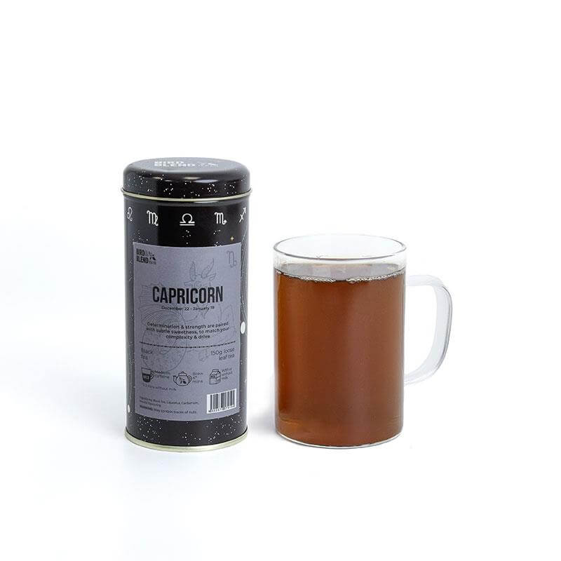 capricorn zodiac tea tin & cup of tea