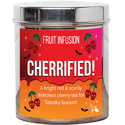 cherrified stylised spooky digital tea tin