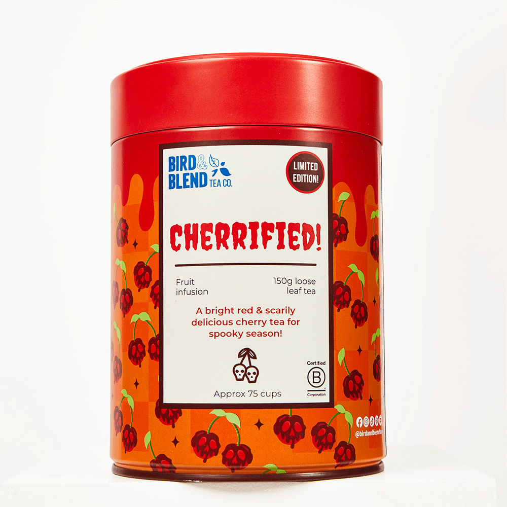 cherrified! 150g gift loose leaf tea tin caddy