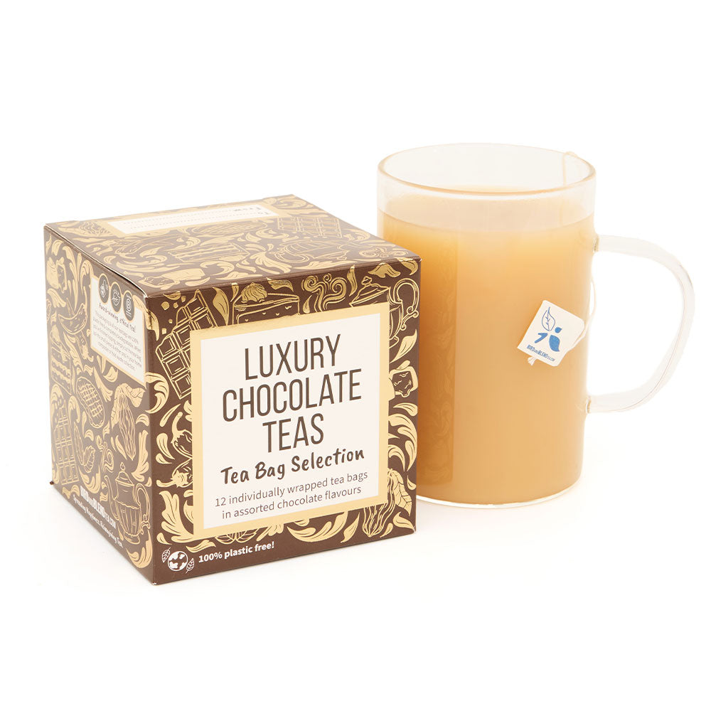 chocolate tea cube with hot tea