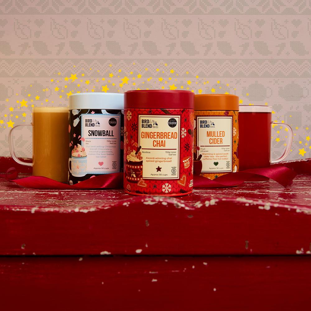christmas tea tin gifting range grouped