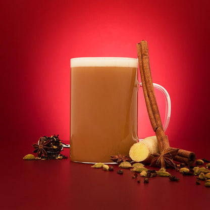 classic chai tea latte with spices