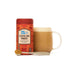 classic chai tea powder tin spoon & hot chai latte