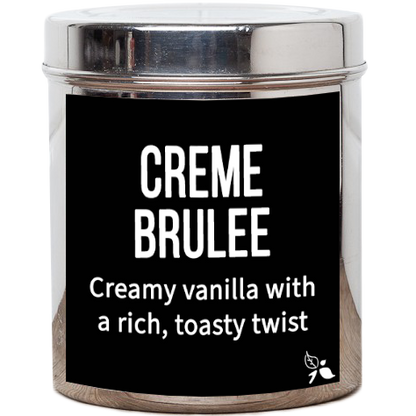 creme brulee tea tin