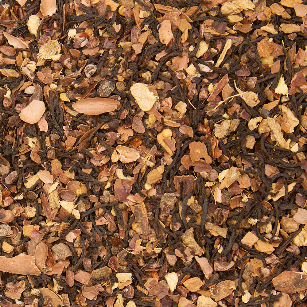 dark choc chilli chai loose leaf flatlay