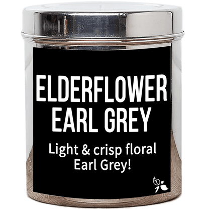 elderflower earl grey loose leaf custom tea tin
